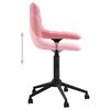 vidaXL Otočn&eacute; j&iacute;deln&iacute; židle 2 ks růžov&eacute; samet