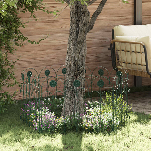 vidaXL Zahradn&iacute; plot Trel&aacute;ž Zelen&aacute; 305,5 x 55,5 x 0,3 cm