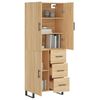 vidaXL Skř&iacute;ň highboard dub sonoma 69,5 x 34 x 180 cm kompozitn&iacute; dřevo