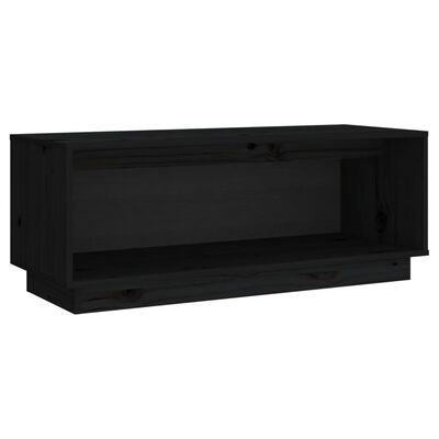 vidaXL TV skříňka černá 90 x 35 x 35 cm masivní borové dřevo