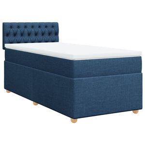 vidaXL Box spring postel s matrac&iacute; modr&aacute; 80x200 cm textil