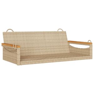 vidaXL Houpac&iacute; lavice b&eacute;žov&aacute; 109 x 62 x 40 cm polyratan