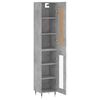 vidaXL Skř&iacute;ň highboard betonově &scaron;ed&aacute; 34,5x34x180 cm kompozitn&iacute; dřevo