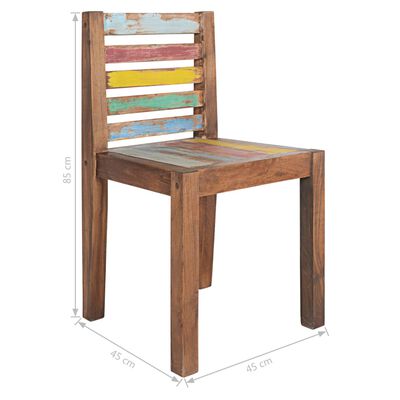 vidaXL Jídelní židle 6 ks masivní recyklované lodní dřevo