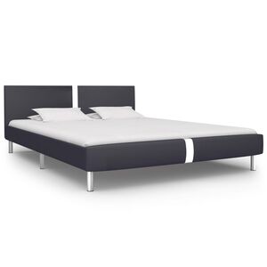 vidaXL R&aacute;m postele čern&yacute; uměl&aacute; kůže 120 x 200 cm