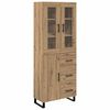 vidaXL Vysok&yacute; bufet 2 pcs Artisanov&yacute; dub 69,5 x 34 x 180 cm