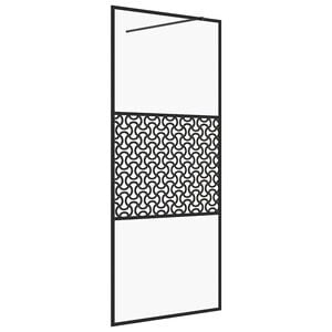 vidaXL Z&aacute;stěna do průchoz&iacute; sprchy čir&eacute; ESG sklo 80 x 195 cm čern&aacute;