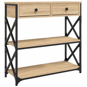 vidaXL Konzolov&yacute; stolek dub sonoma 75 x 28 x 75 cm kompozitn&iacute; dřevo