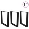 vidaXL Nohy k jídelnímu stolu ve tvaru V, 3 ks, černé, 90 x (72-73,3) cm, ocel