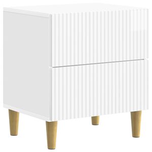 vidaXL Nočn&iacute; skř&iacute;ňka B&iacute;l&aacute; s vysok&yacute;m leskem 43 x 34,5 x 48 cm
