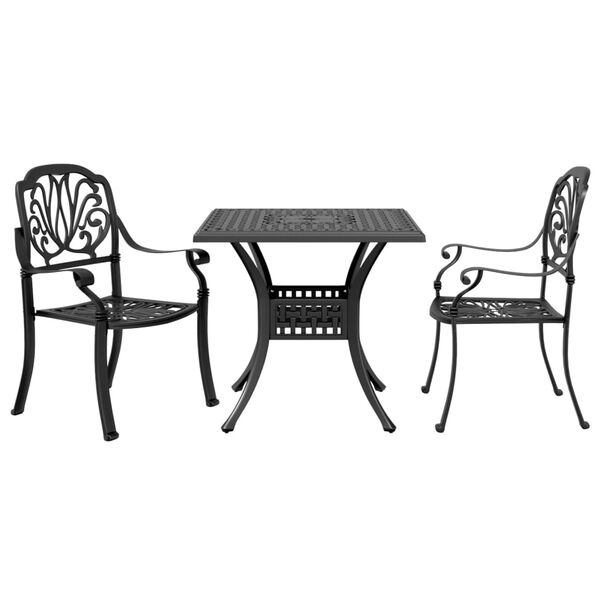 vidaXL 3d&iacute;ln&yacute; bistro set čern&yacute; lit&yacute; hlin&iacute;k