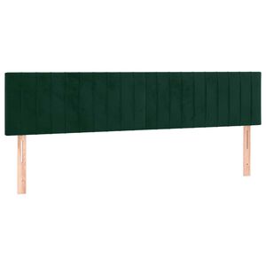 vidaXL Čela postele tmavě zelen&aacute; 200x5x78/88 cm samet