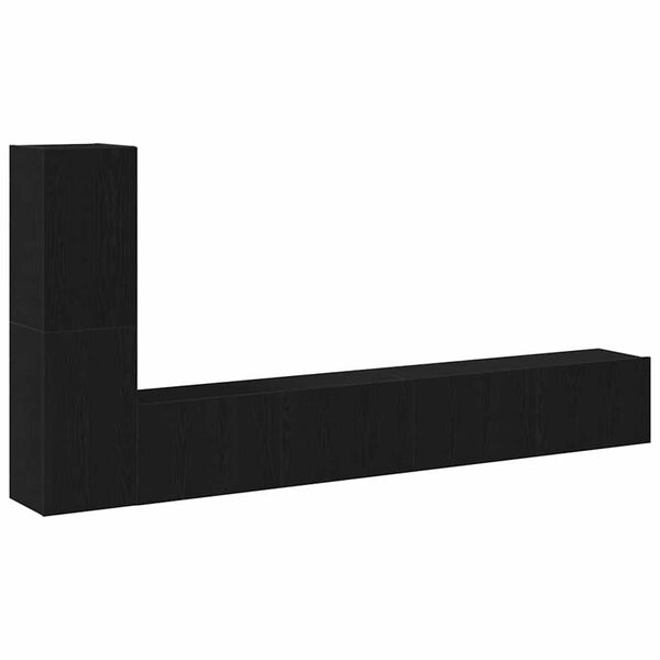 vidaXL Sestava TV skř&iacute;něk N&aacute;stěnn&yacute; Čern&yacute; dub kompozitn&iacute; dřevo
