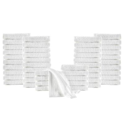 vidaXL Sada ručníků pro hosty 50 ks bavlna 350 g/m² 30 x 50 cm bílá