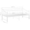 vidaXL Rám vysouvací postele/pohovky bílý kov 90 x 200 cm