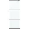 vidaXL Sprchová zástěna walk-in černá 80 x 195 cm mléčné ESG sklo