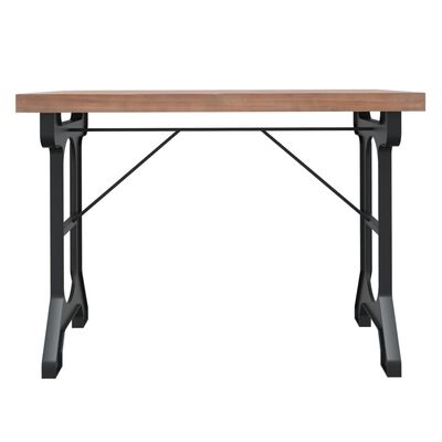 vidaXL Jídelní stůl 110 x 65 x 82 cm masivní jedlové dřevo a železo