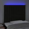 vidaXL Čelo postele s LED čern&eacute; 100x5x118/128 cm textil