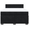 vidaXL Box spring postel s matrac&iacute; čern&aacute; 160x200 cm samet