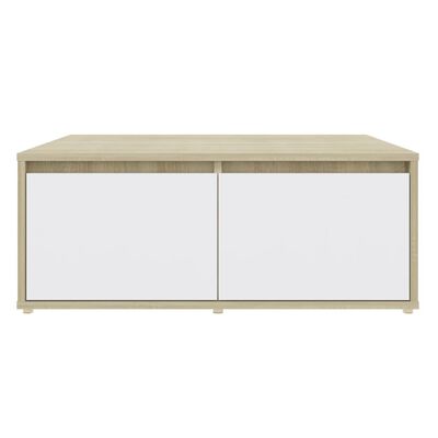 vidaXL Konferenční stolek bílý dub sonoma 80 x 80 x 31 cm dřevotříska