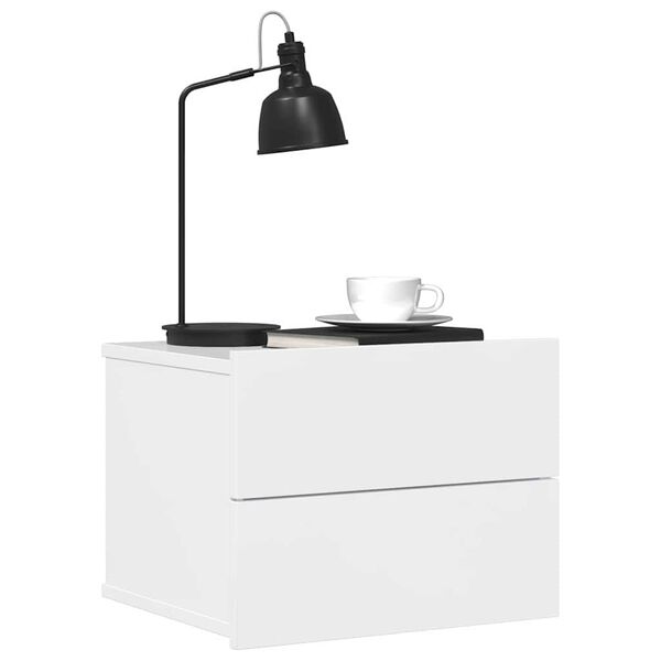 vidaXL Noční stolky 2 ks bílé vysoký lesk 40x30x30 cm kompozitní dřevo