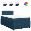 vidaXL Box spring postel s matrac&iacute; modr&aacute; 120 x 200 cm samet