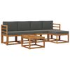 vidaXL Venkovn&iacute; pohovkov&aacute; souprava 6 pcs Přirozen&aacute; a Anthracitov&aacute;