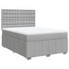 vidaXL Box spring postel s matrac&iacute; světle &scaron;ed&aacute; 160 x 200 cm textil