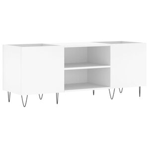 vidaXL Skř&iacute;ňka na LP desky b&iacute;l&aacute; 121 x 38 x 48 cm kompozitn&iacute; dřevo