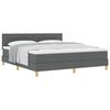 vidaXL Postel boxspring s matrac&iacute; Tmavě &scaron;ed&aacute; 180 x 200 cm textil