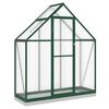 vidaXL Sklen&iacute;k s podkladov&yacute;m r&aacute;mem zelen&yacute; 169 x 58 x 202 cm hlin&iacute;k
