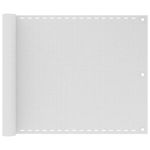 vidaXL Balkonov&aacute; z&aacute;stěna b&iacute;l&aacute; 75 x 300 cm HDPE