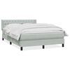 vidaXL Box spring postel s matrac&iacute; světle &scaron;ed&aacute; 160x210 cm samet