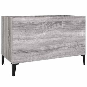 vidaXL Skř&iacute;ňka na LP desky &scaron;ed&aacute; sonoma 74,5x38x48 cm kompozitn&iacute; dřevo