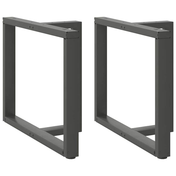 vidaXL Nohy k jídelnímu stolu ve tvaru T, 2 ks, antracitové, 100 x 35 x (72-73) cm, ocel