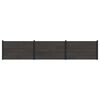 vidaXL Sada plotů 3 ks 526 x 105 cm WPC a hlin&iacute;k Čern&aacute;