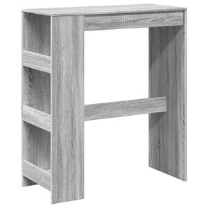 vidaXL Barov&yacute; stůl s reg&aacute;ly &scaron;ed&yacute; sonoma 90 x 40 x 103,5 cm kompozit