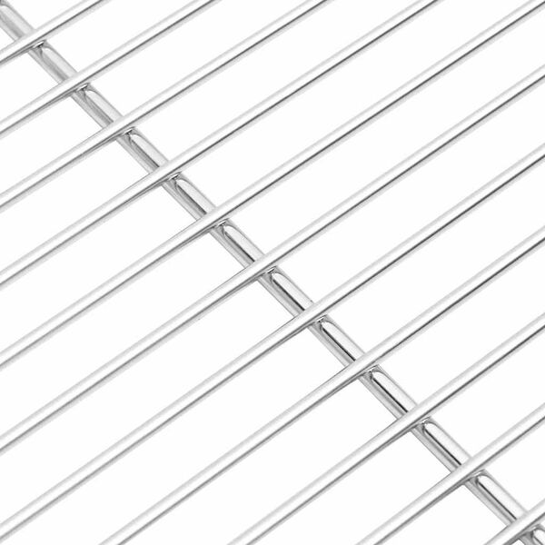 vidaXL Grilovac&iacute; ro&scaron;t Stř&iacute;brn&aacute; 40 x 35 cm Nerezov&aacute; ocel