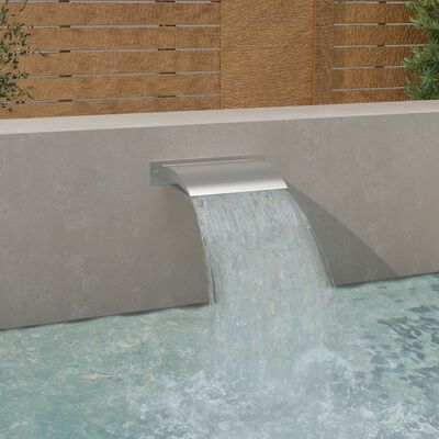 vidaXL Bazénová fontána stříbrná 45x26x13 cm nerezová ocel