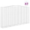 vidaXL Klenut&eacute; gabionov&eacute; ko&scaron;e 7 ks 400x50x220/240cm pozinkovan&eacute; železo