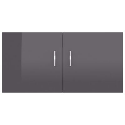 vidaXL Nástěnná skříňka šedá s vysokým leskem 80x39x40 cm dřevotříska