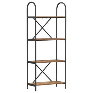 vidaXL Knihovna 4 &uacute;rovn&iacute; 60 x 30 x 146 cm Kompozitn&iacute; dřevo Star&eacute; dřevo