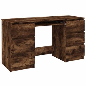 vidaXL Psac&iacute; stůl kouřov&yacute; dub 140 x 50 x 77 cm kompozitn&iacute; dřevo