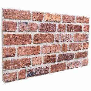 vidaXL N&aacute;stěnn&eacute; panely 10 ks 100 x 50 cm Červen&aacute; EPS pěna