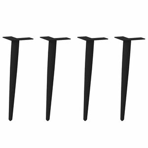 vidaXL Nohy konferenčn&iacute;ho stolku kuželov&eacute;ho tvaru 4 ks čern&eacute; 30-31 cm ocelov&eacute;