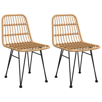 vidaXL Zahradní židle 2 ks 48 x 62 x 84 cm PE ratan