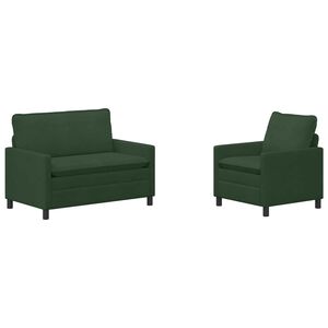 vidaXL Set pohovek 2 ks Jungle Green Textil