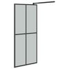 vidaXL Zástěna do průchozí sprchy 80 x 195 cm tmavé tvrzené sklo