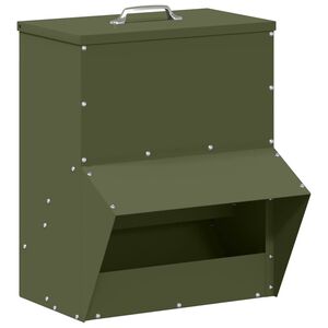 vidaXL Krm&iacute;tko pro slepice Olivově zelen&aacute; 20 x 25 x 35 cm