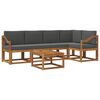 vidaXL Venkovn&iacute; pohovkov&aacute; souprava 6 pcs Přirozen&aacute; a Anthracitov&aacute;